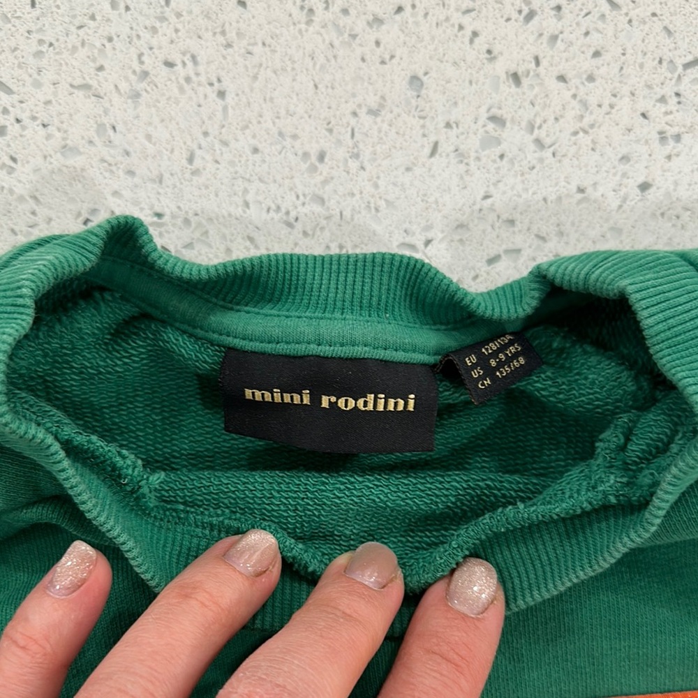 EUC Mini Rodini Green M.Rodini Sweatshirt - Picture 2 of 3